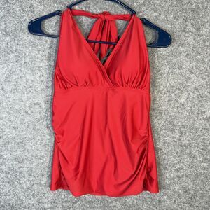 Jones New York Bathing Suit Top Red Womens Size L NEW‎